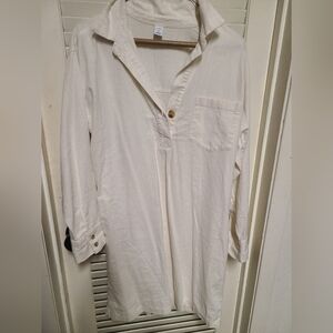 Old Navy Mini Linen Shirtdress Swim Cover